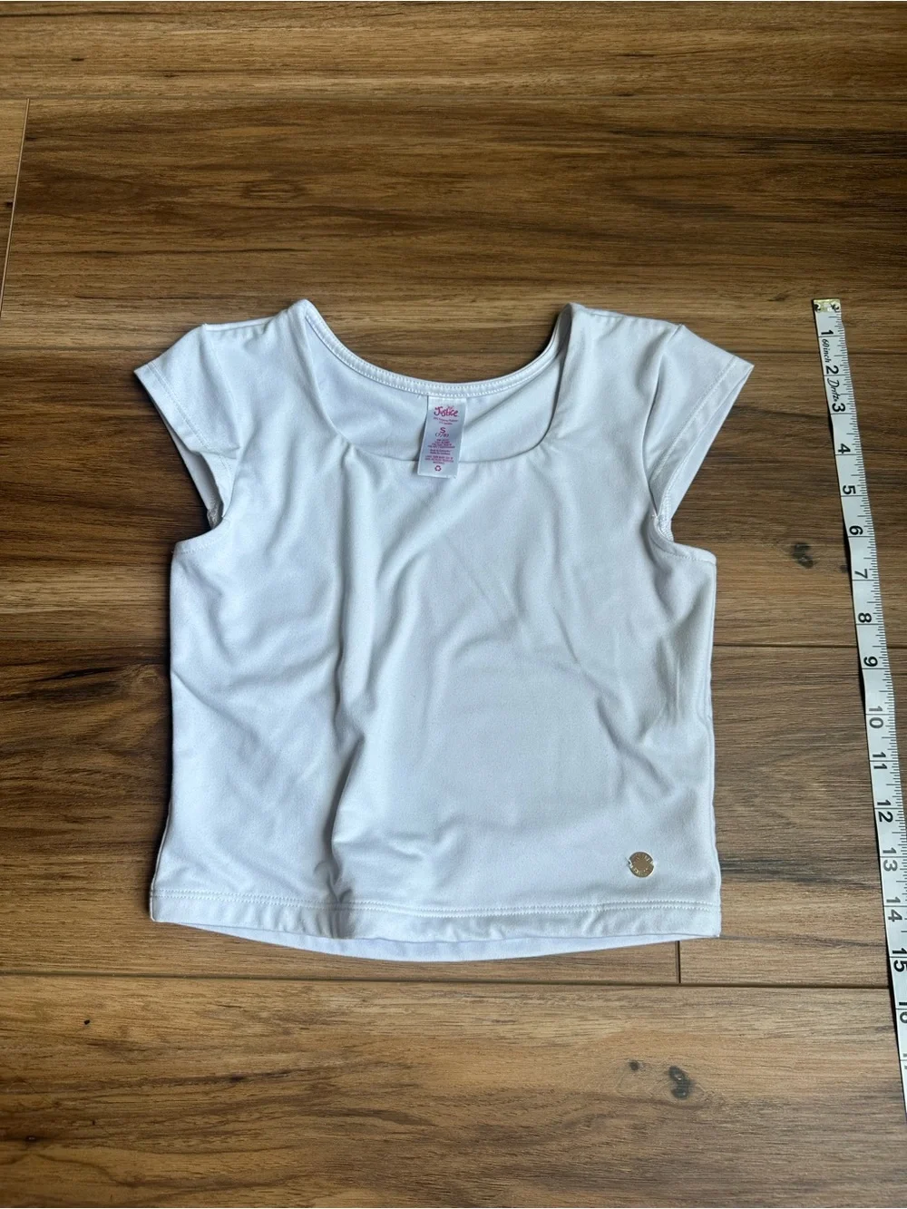 Justice White Short Sleeve Tee for Girls